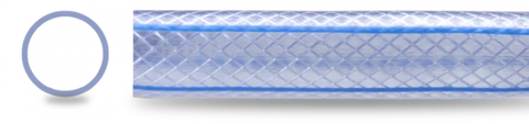 Furtun Grădină 1/2" 50 metri Transparent cu Inserție Textila  Ideal pentru Terasă și Irigații