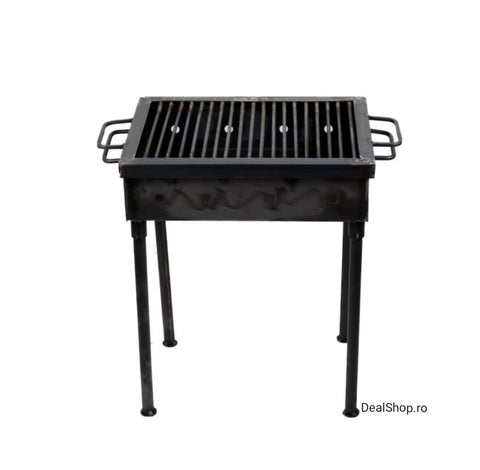 Gratar metalic demontabil 40 x 30 cm picioare detasabile Ideal pentru gatit în aer liber curte terasa