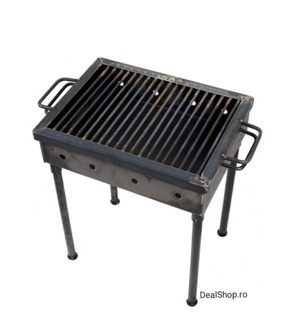 Gratar metalic demontabil 40 x 30 cm picioare detasabile Ideal pentru gatit în aer liber curte terasa