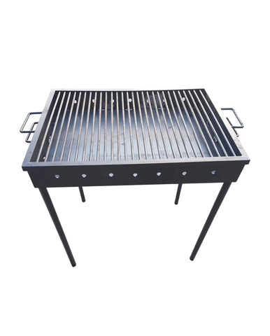 Gratar metalic cu picioare detasabile pe carbuni lemn 60x40 cm Perfect pt curte terasa