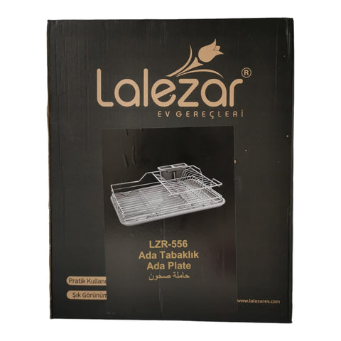 Suport pentru vase din material crom cu tava si suport tacamuri LZR-556