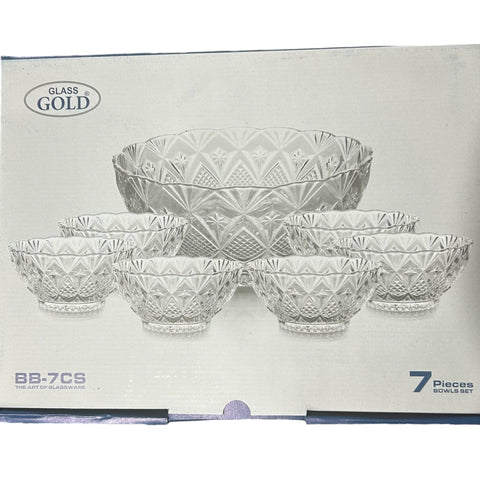 Set 7 boluri din sticla transparenta BB7