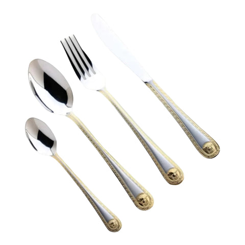 Set tacamuri pentru 12 persoane Versace otel inoxidabil 72 piese Bachmayer BM 7882 Cadoul perfect