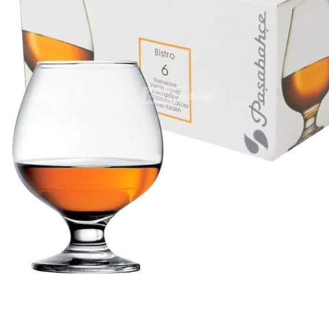 Set 6 pahare tarie coniac whisky Pasabahce Bistro 395 ml