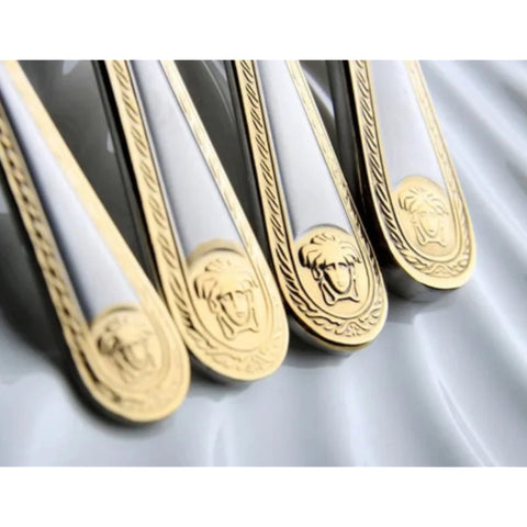 Set tacamuri pentru 12 persoane Versace otel inoxidabil 72 piese Bachmayer BM 7882 Cadoul perfect