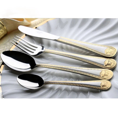 Set tacamuri pentru 12 persoane Versace otel inoxidabil 72 piese Bachmayer BM 7882 Cadoul perfect