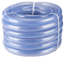 Furtun Grădină Transparent cu Inserție Textilă ETS A  3/4" 19 mm 50 m Rezistent și Flexibil pentru Irigații și Aplicații Casnice