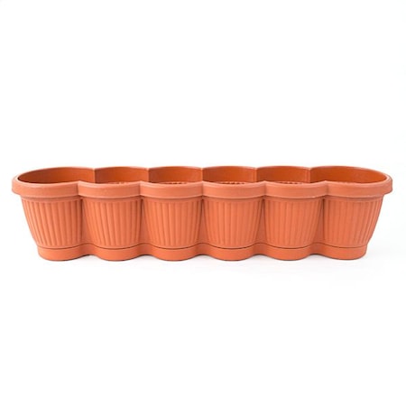 Jardiniera 60 cm ghiveci  Bella plastic maro  Eleganță și Funcționalitate pt terasa  Grădina Ta