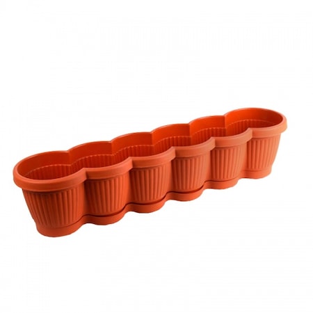 Jardiniera 60 cm ghiveci  Bella plastic maro  Eleganță și Funcționalitate pt terasa  Grădina Ta