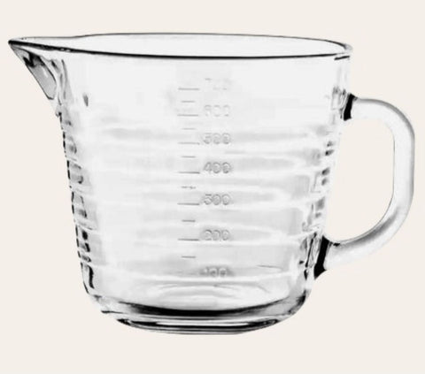 Latiera gradata 700 ml din sticla pentru spumare lapte cappuccino tip ulcior barista cu maner