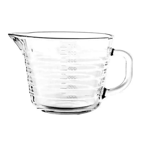 Latiera gradata 700 ml din sticla pentru spumare lapte cappuccino tip ulcior barista cu maner