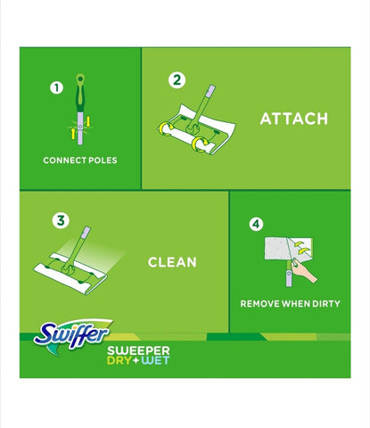 Set Mop Swiffer uscat si umed 8 lavete uscate + 3 lavete umede cadou