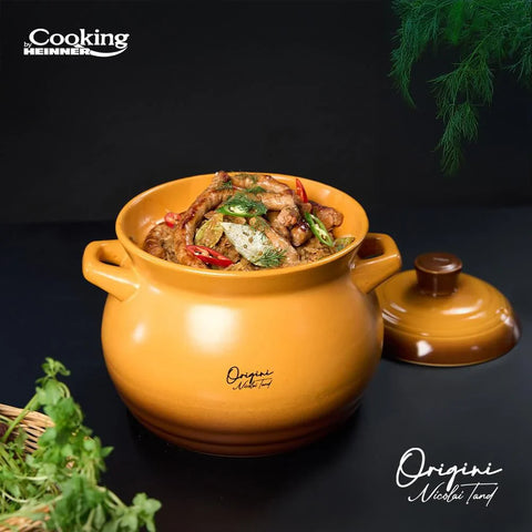 Oala 3 litri ceramica cu capac Cooking by Heinner  RECOMANDAT Chef Nicolai Tand 14,5 x 16 cm