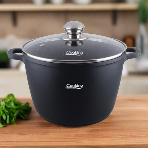 Oala 10 litri invelis de marmura capac de sticla Cooking oala ciorba sarmale GATESTE SANATOS Cadoul perfect