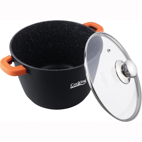 Oala 10 litri invelis de marmura capac de sticla Cooking oala ciorba sarmale GATESTE SANATOS Cadoul perfect