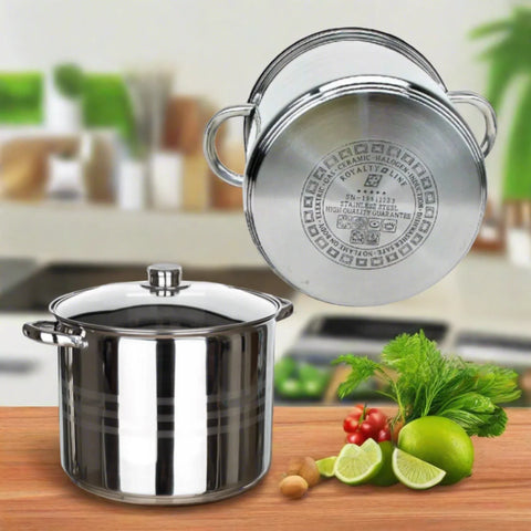 Oala inox 9 litri Royalty Line Premium Perfecțiune în bucătărie Gătit Sănătos cadoul ideal
