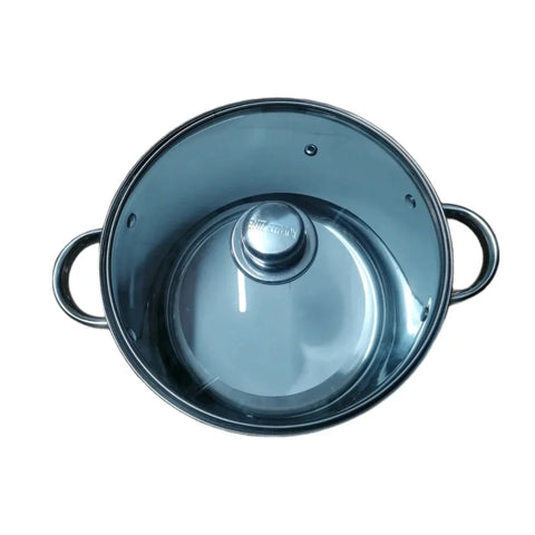 Oală inox 5,3 litri, fund multistrat cu capac de sticla,Royalty Line(sp-1) Calitate premium pt bucătăria ta
