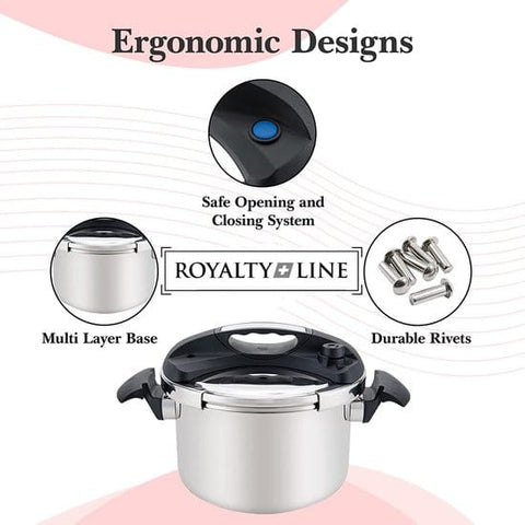 Oala 10 litri sub presiune Royalty Line Premium RL-PS10L Cucta sarmale ciorba 10 litri