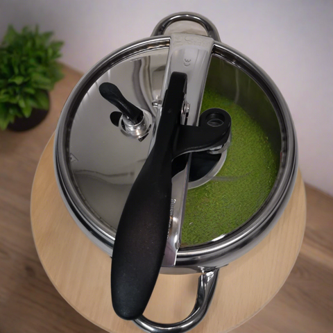 Oală sub presiune 5 litri inox cu fund multistrat Arian Cucta Ideala pentru sarmale si supe CADOUL PERFECT