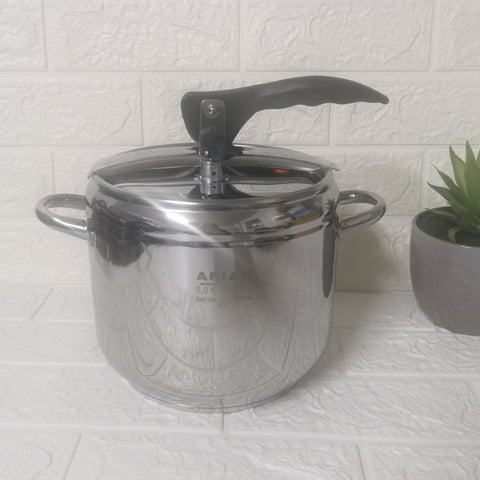 Oală sub presiune 5 litri inox cu fund multistrat Arian Cucta Ideala pentru sarmale si supe CADOUL PERFECT