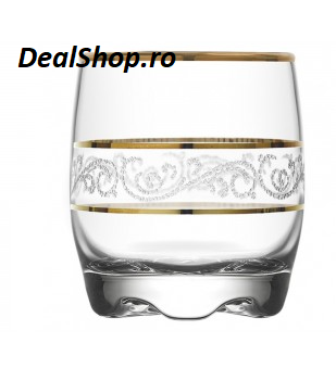 Set 6 pahare LAV Gold 290 ml pahare din sticlă pentru suc, apă, vin și whiskey