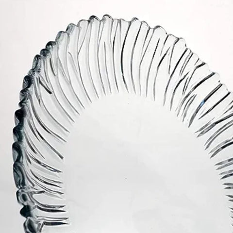 Platou aperitiv si desert oval din sticla rezistenta 27x20 cm Beauty