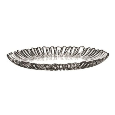 Platou aperitiv si desert oval din sticla rezistenta 27x20 cm Beauty