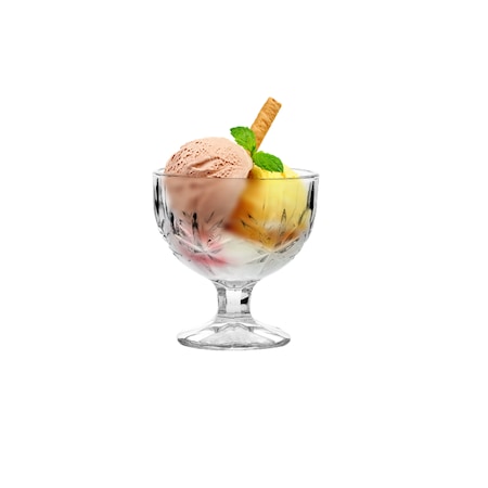 Set 6 cupe sticla pt înghetata/salată fructe 300 ml Sonia terasa piscina evenimente