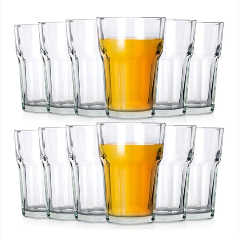 Set 12 Pahare din Sticlă pentru Cocktail, Lav Aras 300 ml  Eleganță și Funcționalitate pentru Terasă sau Evenimente