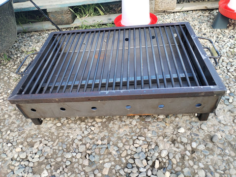 Gratar metalic cu picioare detasabile pe carbuni lemn 60x40 cm Perfect pt curte terasa