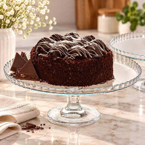 Platou pentru patiserie cu picior din sticlă Pattiserie 32 cm – Suport elegant pentru tort și deserturi 95117