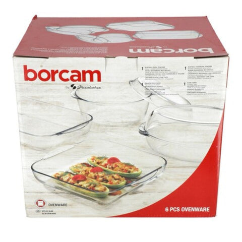 Set vase yena termorezistente 6 piese, Borcam 159144