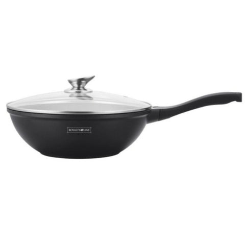 Tigaie Wok Marmorata 4.4 litri cu capac 30 cm RLBW30ML Royalty Line
