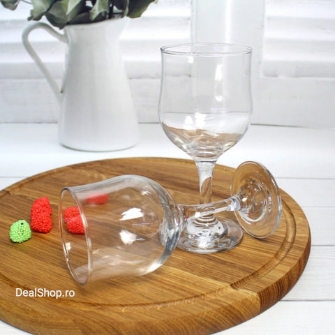 Set pahare sticla apa vin  Pasabahce Tulipe 6 piese 315 ml