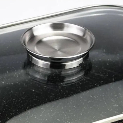 Tavă 6.5 Litri 34 cm Cuptor Royalty Line RL-ARG34ML Înveliș Marmură Ideală pentru Friptură și Gătit Sănătos