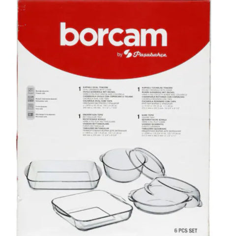 Set vase yena termorezistente 6 piese, Borcam 159144
