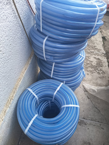 Furtun Grădină 1/2" 50 metri Transparent cu Inserție Textila  Ideal pentru Terasă și Irigații