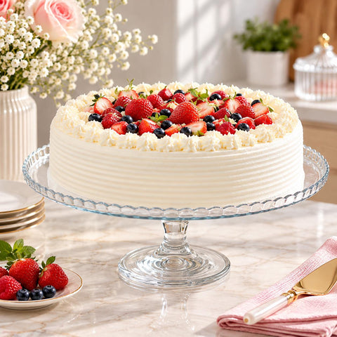 Platou pentru patiserie cu picior din sticlă Pattiserie 32 cm – Suport elegant pentru tort și deserturi 95117