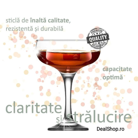Set 12 pahare cocktail vin spumant desert sticla LAV Misket 235 ml TERASA EVENIMENTE CADOUL PERFECT
