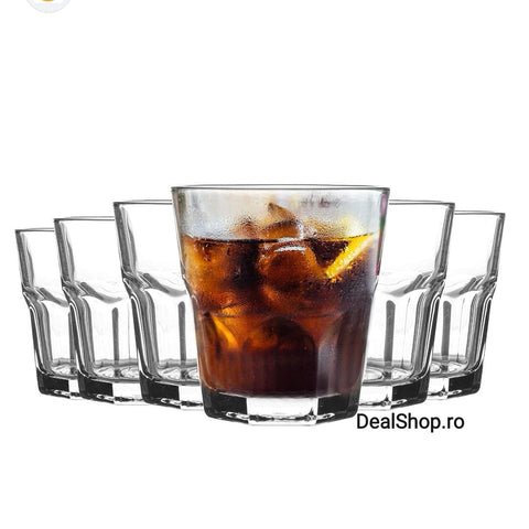 Set 6 pahare din sticla pentru țuica shot 45 ml Lav Aras