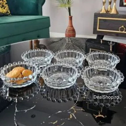 Set 6 Boluri Sticlă transparentă Transparentă Bubbles 13 Eleganță și stil