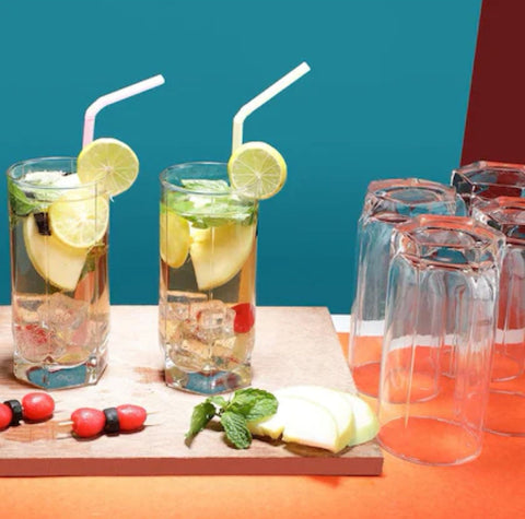 Set 6 Pahare din Sticla pentru Apa Suc Bere și Vin 440 ml Tango Long terasa evenimente