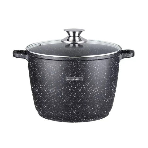 Oala de 6,2 litri cu interior Marmura 24 cm Royalty Line RL-AD24MG Gatit Sanatos Eficient