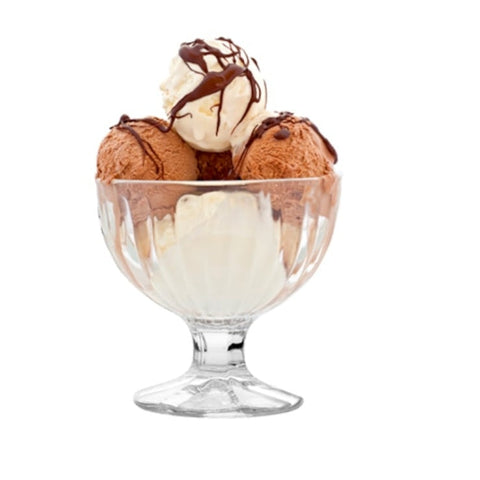 Set 6 cupe înghețata/salata fructe din sticla Flamengo 300 ml Rasfat cu stil la fiecare desert
