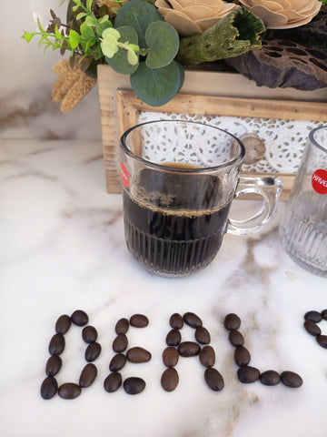 Set 6 Cesti Cafea Ceai sticla transparenta 270 ml Kaveh Lionel