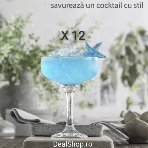 Set 12 pahare cocktail vin spumant desert sticla LAV Misket 235 ml TERASA EVENIMENTE CADOUL PERFECT