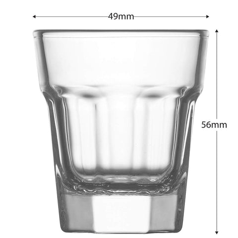 Set 6 pahare din sticla pentru țuica shot 45 ml Lav Aras