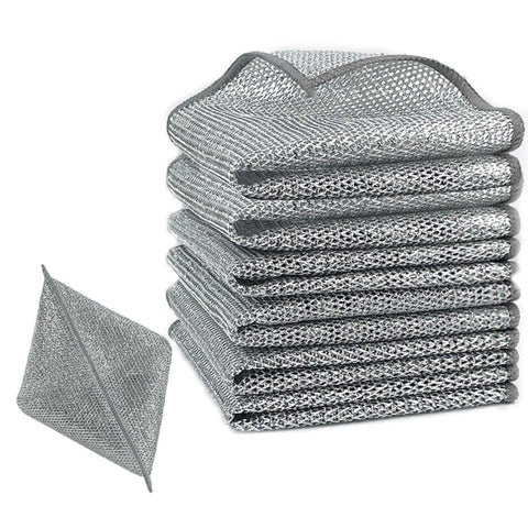 Oala Inox 11 litri si Cratita 7,3 litri cu capac Fund Multistrat Royalty Line Premium + Set 6 Lavete Multifunctionale Cadou