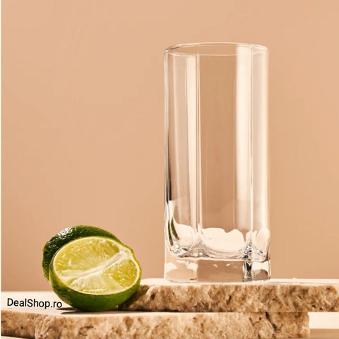 Set 6 Pahare din Sticla pentru Apa Suc Bere și Vin 440 ml Tango Long terasa evenimente
