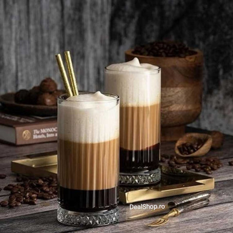 Set 6 pahare sticla 300 ml MANSOURA LINES,cadoul perfect pt terasa evenimente